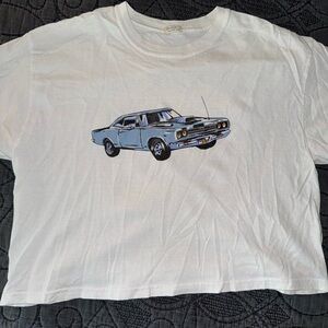john galt brandy melville vintage car motor show cropped tee
